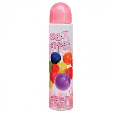 Вкусовой лубрикант Sex Sweet Lube Bubble Gum с ароматом жевачки - 197 мл.