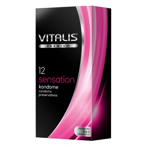 Презервативы VITALIS PREMIUM sensation с пупырышками и кольцами - 12 шт.