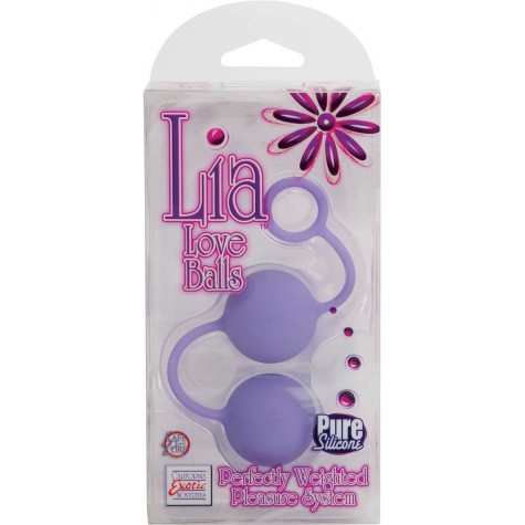 Фиолетовые вагинальные шарики Lia Love Balls