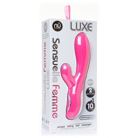 Розовый вибромассажер FEMME LUXE - 23,5 см.