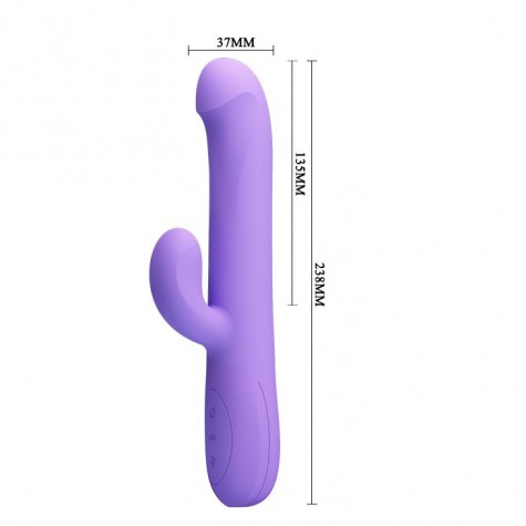 Сиреневый вибратор-ротатор Truman - 23,8 см.